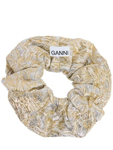 Metallic Cloque Scrunchie - GANNI - Modalova