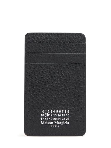 Grainy Leather Vertical Card Holder - MAISON MARGIELA - Modalova