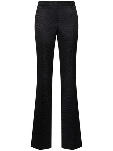 Zebra Jacquard Straight Pants - ROBERTO CAVALLI - Modalova