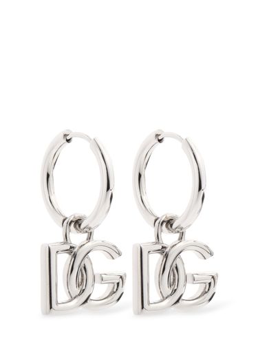 Pendientes De Aro Con Logo - DOLCE & GABBANA - Modalova