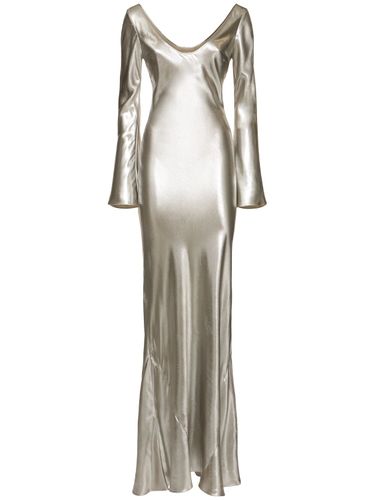 Valletta Long Sleeve Satin Gown - GALVAN - Modalova