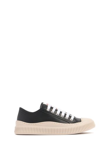 Sneakers De Piel Con Cordones Y Logo - MARNI JUNIOR - Modalova