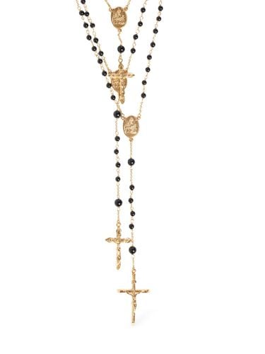 Triple Chain Rosary Long Necklace - DOLCE & GABBANA - Modalova