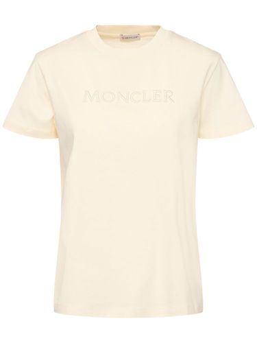 Logo Detail Cotton T-shirt - MONCLER - Modalova