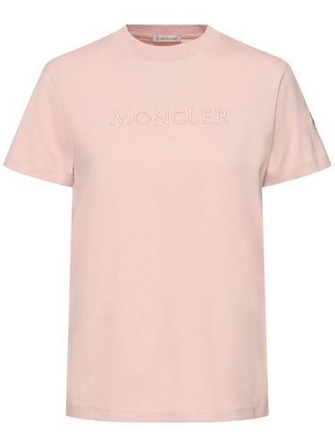 Logo Detail Cotton T-shirt - MONCLER - Modalova