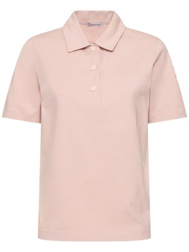 Camisa Polo De Algodón Piqué - MONCLER - Modalova