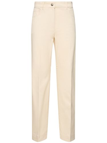 Cotton Blend Gabardine Pants - MONCLER - Modalova