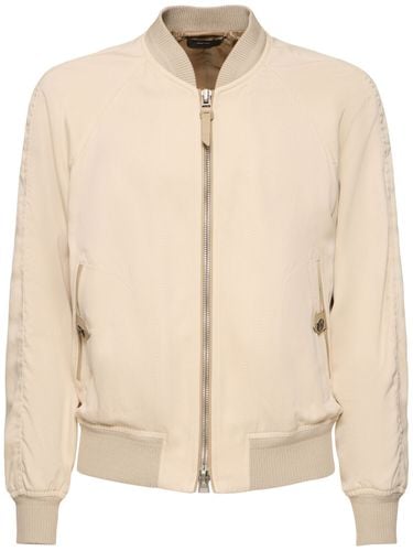 Fluid Hazed Gabardine Bomber - TOM FORD - Modalova