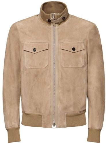 Suede Chest Pocket Bomber Jacket - TOM FORD - Modalova