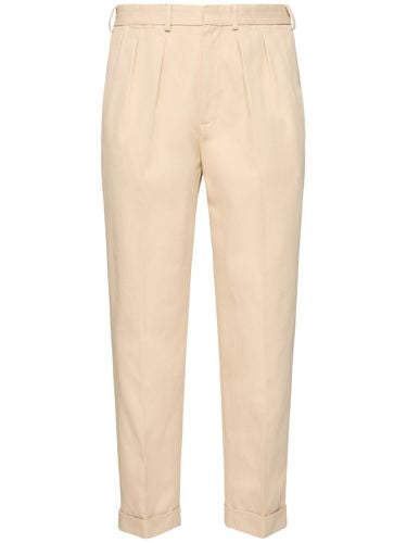 Bio-cotton Gabardine Double Pleat Pants - TOM FORD - Modalova