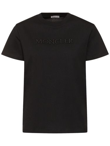 Logo Detail Cotton T-shirt - MONCLER - Modalova