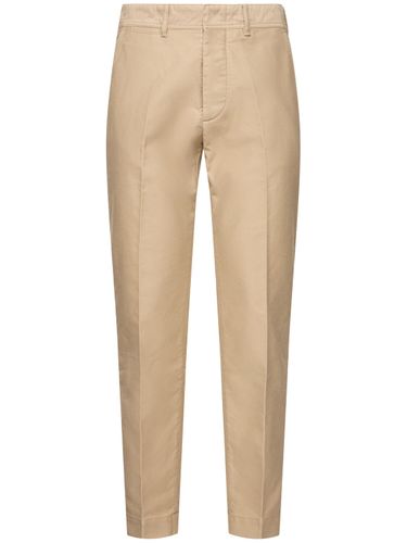 Brushed Cotton Satin Chino Pants - TOM FORD - Modalova