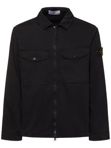 Zipped Overshirt - STONE ISLAND - Modalova