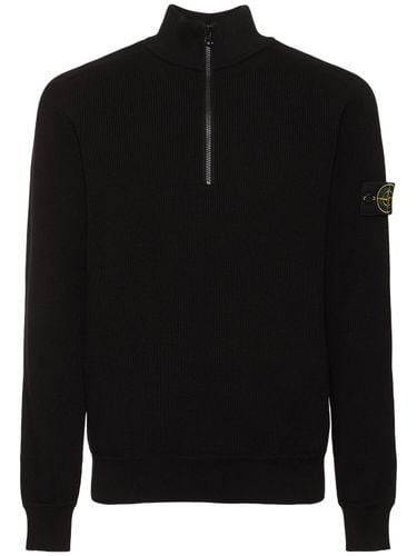 Cotton Polo Sweater - STONE ISLAND - Modalova