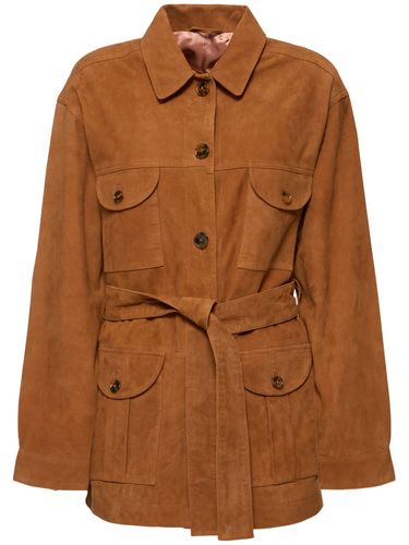 Viva Belted Suede Long Jacket - BLAZÉ MILANO - Modalova