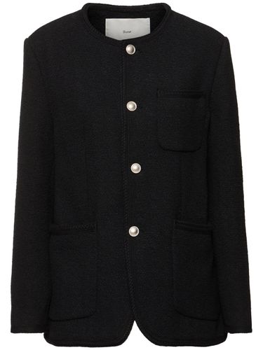 Unisex Oversize Collarless Tweed Jacket - DUNST - Modalova