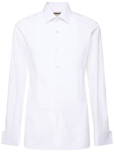 Cotton Poplin Slim Fit Evening Shirt - TOM FORD - Modalova