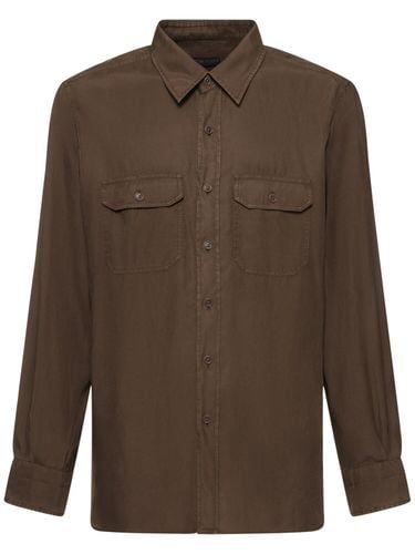 Fluid Light Twill Military Shirt - TOM FORD - Modalova