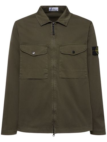 Zipped Overshirt - STONE ISLAND - Modalova