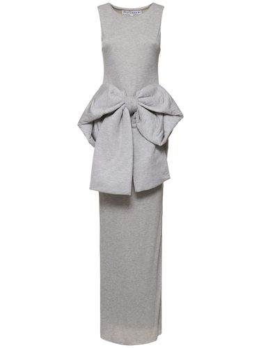 Oversize Bow Sleeveless Knit Long Dress - JW ANDERSON - Modalova