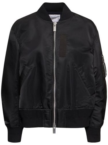 Zip-up Nylon Bomber Jacket - SACAI - Modalova