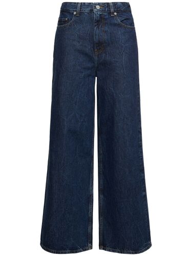 Crinkled Denim Jeans - GANNI - Modalova