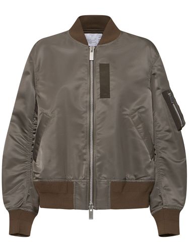 Zip-up Nylon Bomber Jacket - SACAI - Modalova