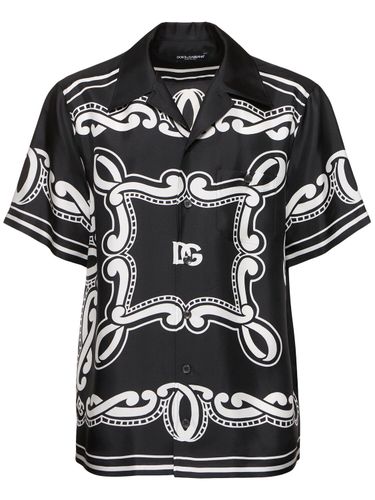 Bandana Printed Silk Twill Shirt - DOLCE & GABBANA - Modalova