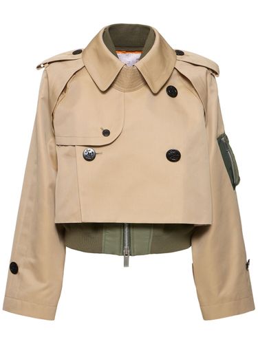 Cotton Blend Gabardine & Twill Jacket - SACAI - Modalova