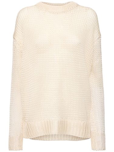 Open Knit Silk Sweater - JIL SANDER - Modalova