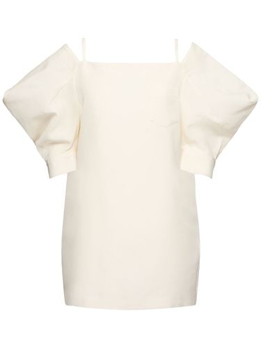 Cotton & Silk Poplin Mini Dress - SACAI - Modalova