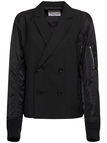 Suiting & Nylon Twill Jacket - SACAI - Modalova