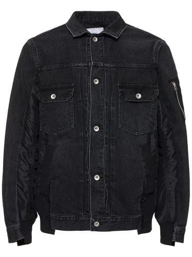 Denim & Nylon Twill Jacket - SACAI - Modalova