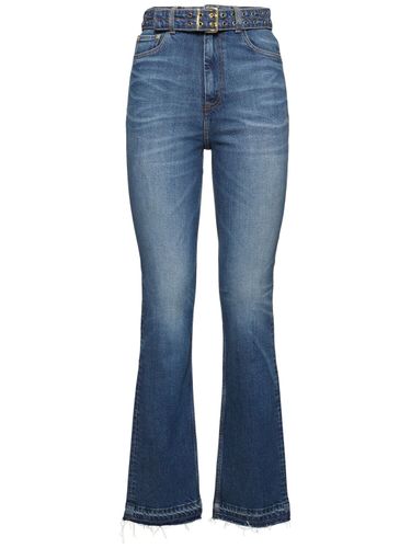 Stretch Denim Straight Jeans - GANNI - Modalova