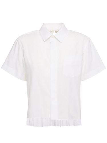 Cotton Blend Poplin Shirt - SACAI - Modalova