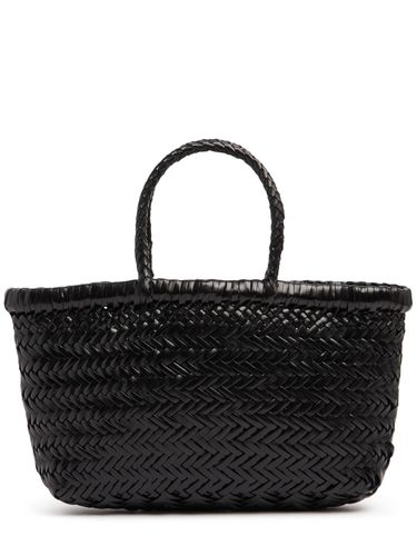 Mini Flat Gora Leather Basket Bag - DRAGON DIFFUSION - Modalova