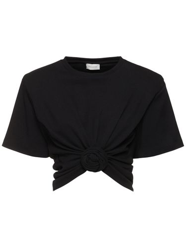 Jersey Draped Top W/ Rose Detail - MAGDA BUTRYM - Modalova