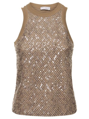 Stretch Jersey Tank Top - BRUNELLO CUCINELLI - Modalova