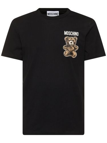 Teddy Bear Small Print T-shirt - MOSCHINO - Modalova