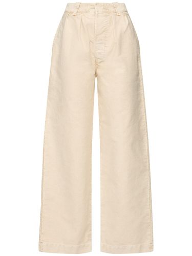 Mid Rise Cotton Wide Pants - MAISON MARGIELA - Modalova