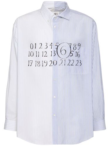 Cotton Poplin Patchwork Shirt - MM6 MAISON MARGIELA - Modalova