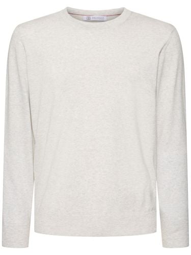 Cotton Crewneck Sweater - BRUNELLO CUCINELLI - Modalova