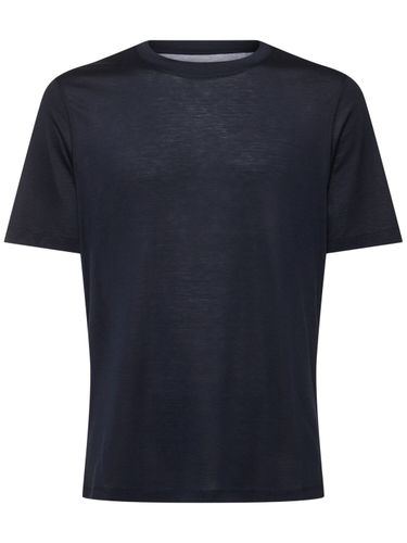 Camiseta De Jersey De Algodón Y Seda - BRUNELLO CUCINELLI - Modalova