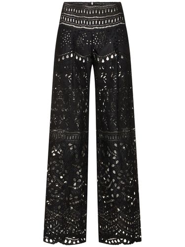 Cotton Blend Wide Pants - ERMANNO SCERVINO - Modalova