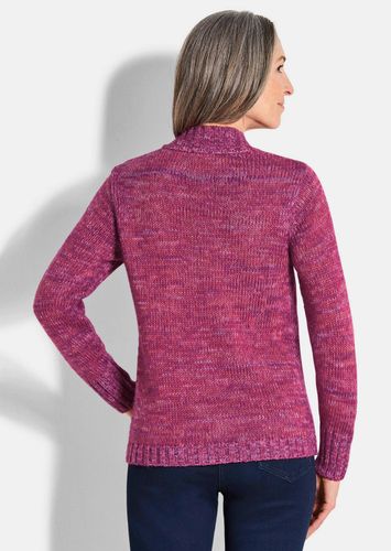 Strickpullover mit Zopfstrick - beere / gemustert - Gr. 24 von Fashion - Goldner - Modalova