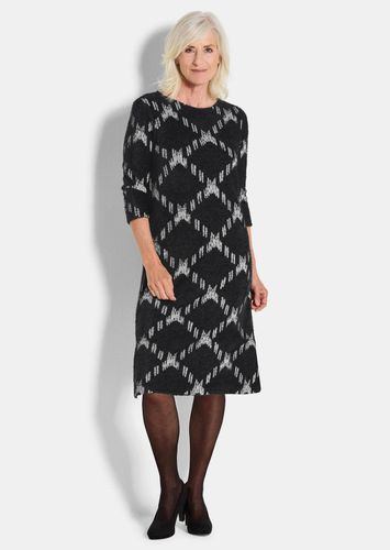 Jersey-Kleid in A-Linie - / grau / gemustert - Gr. 24 von - Goldner Fashion - Modalova