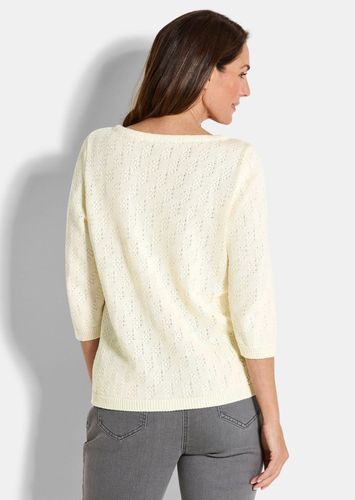 Pullover aus Baumwolle mit 3/4-Ärmeln - cremeweiß - Gr. 19 von Fashion - Goldner - Modalova