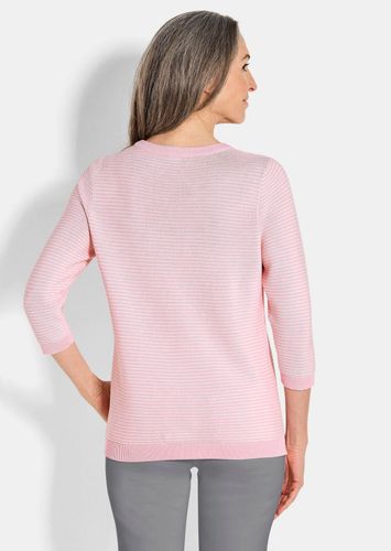 Strickpullover aus Baumwolle - rosé / gemustert - Gr. 22 von Fashion - Goldner - Modalova