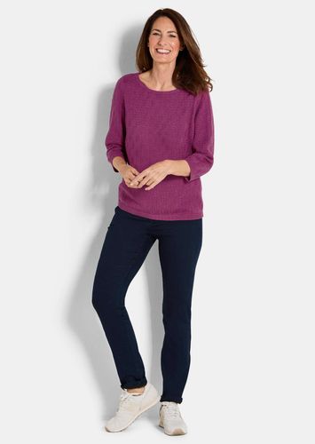 Pullover aus Baumwolle mit 3/4-Ärmeln - beere - Gr. 19 von Fashion - Goldner - Modalova