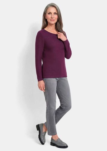 Feiner Strickpullover mit U-Boot-Ausschnitt - beere - Gr. 19 von Fashion - Goldner - Modalova
